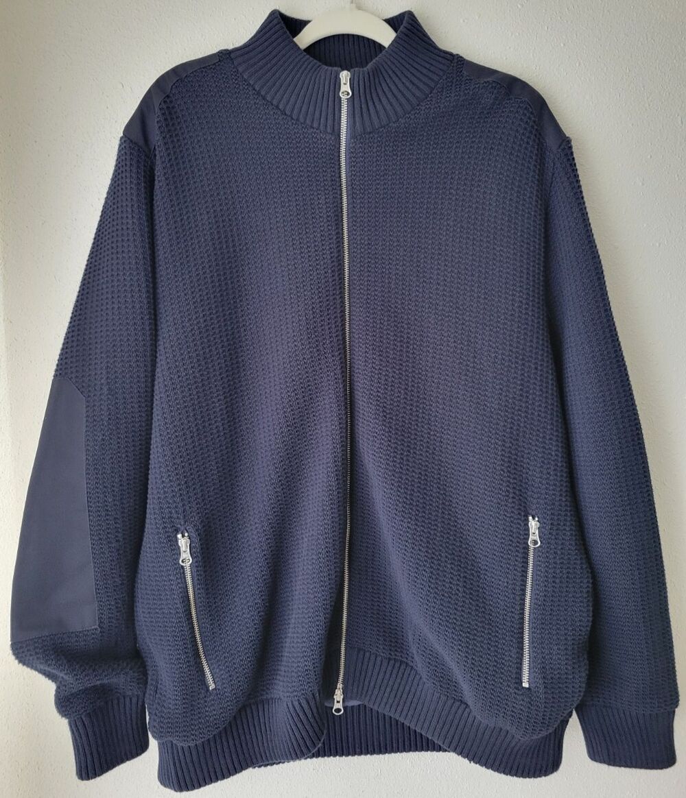 Holebrook Sweden Windproof Knit Jacket Men’s XXL Navy Full Zip Rare Archival - Picture 12 of 16